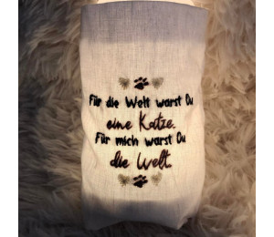 Stickdatei - Spruch "Für die Welt warst Du eine Katze/ein Katzer ..."